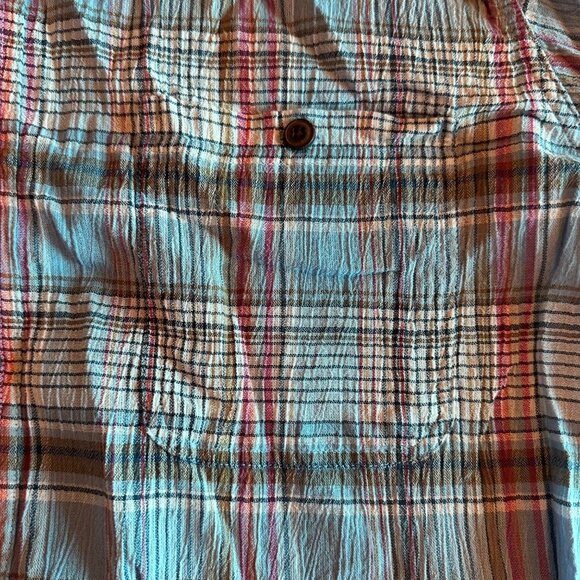 Patagonia Blue Organic Cotton Button Down Mens Shirt Size L - Picture 9 of 12